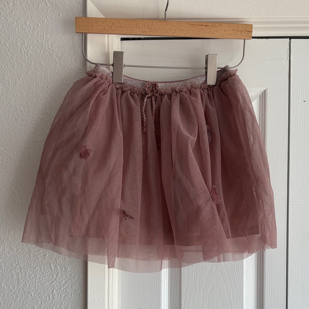 Zara 11/12y Pink Tulle Mesh Butterfly Skirt